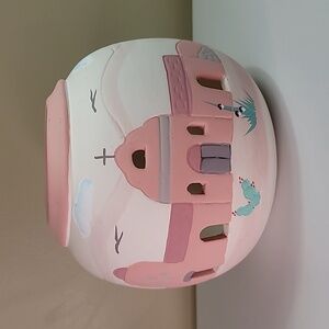 Vintage Southwest Pueblo Hand-Painted Pottery Luminary Vase